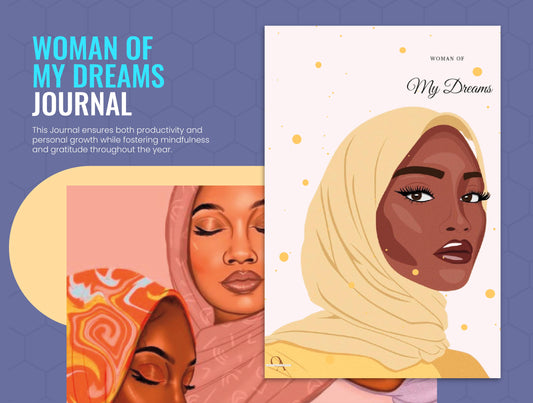 Elegant cover page design for the 'Woman of My Dreams' Digital journal, featuring modern typography and a stylish layout.